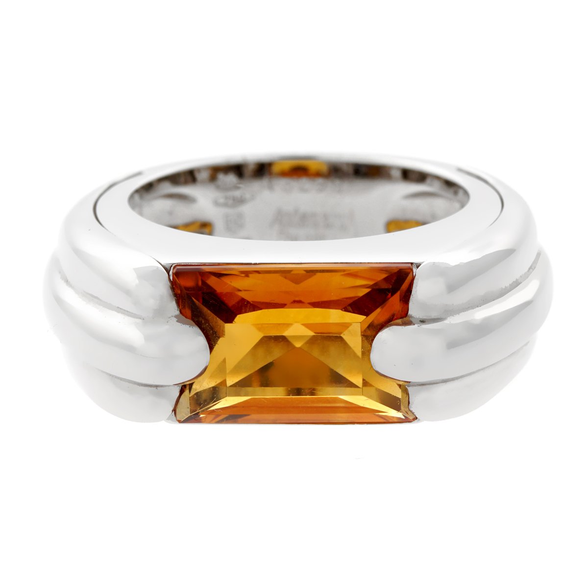 Audemars Piguet Citrine White Gold Ring Sz 6 1 2 Opulent Jewelers