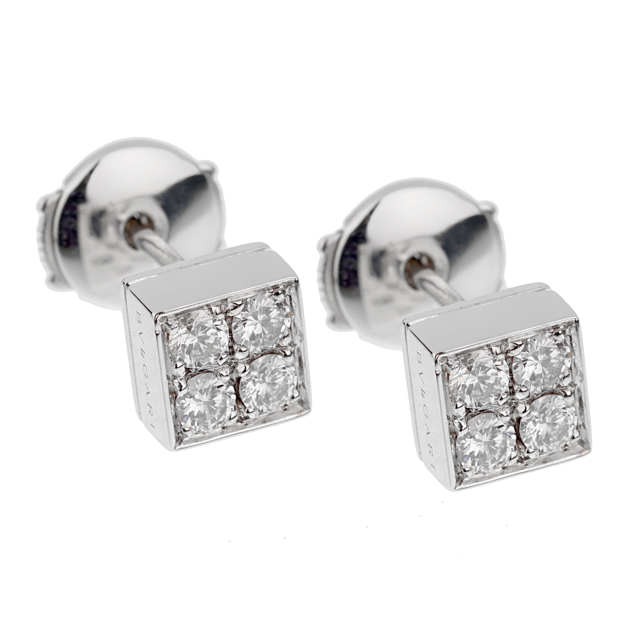 LV Gold Flat Stud Earrings – Liberato Stilè  Stud earrings, White gold  earrings studs, Jewelry