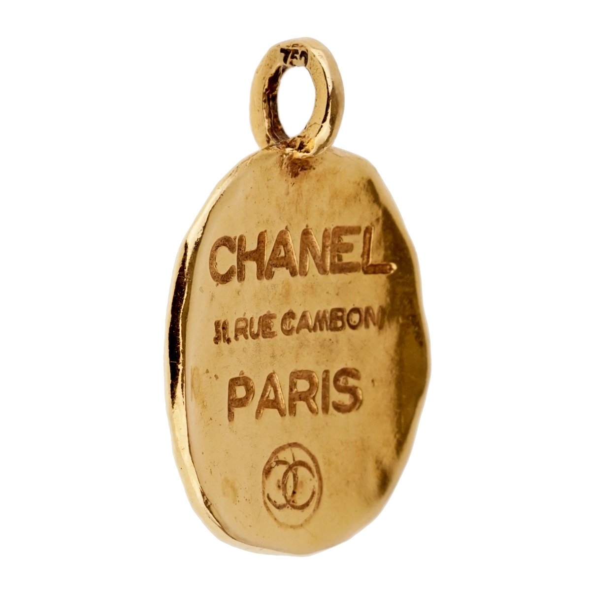 CHANEL, Jewelry, Chanel Vintage Logo Id Dog Tag Charm