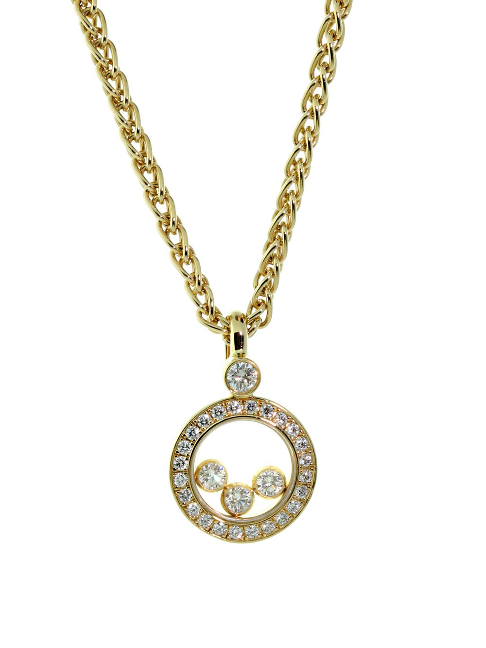 Chopard Happy Diamond Yellow Gold Diamond Necklace 793957 0001