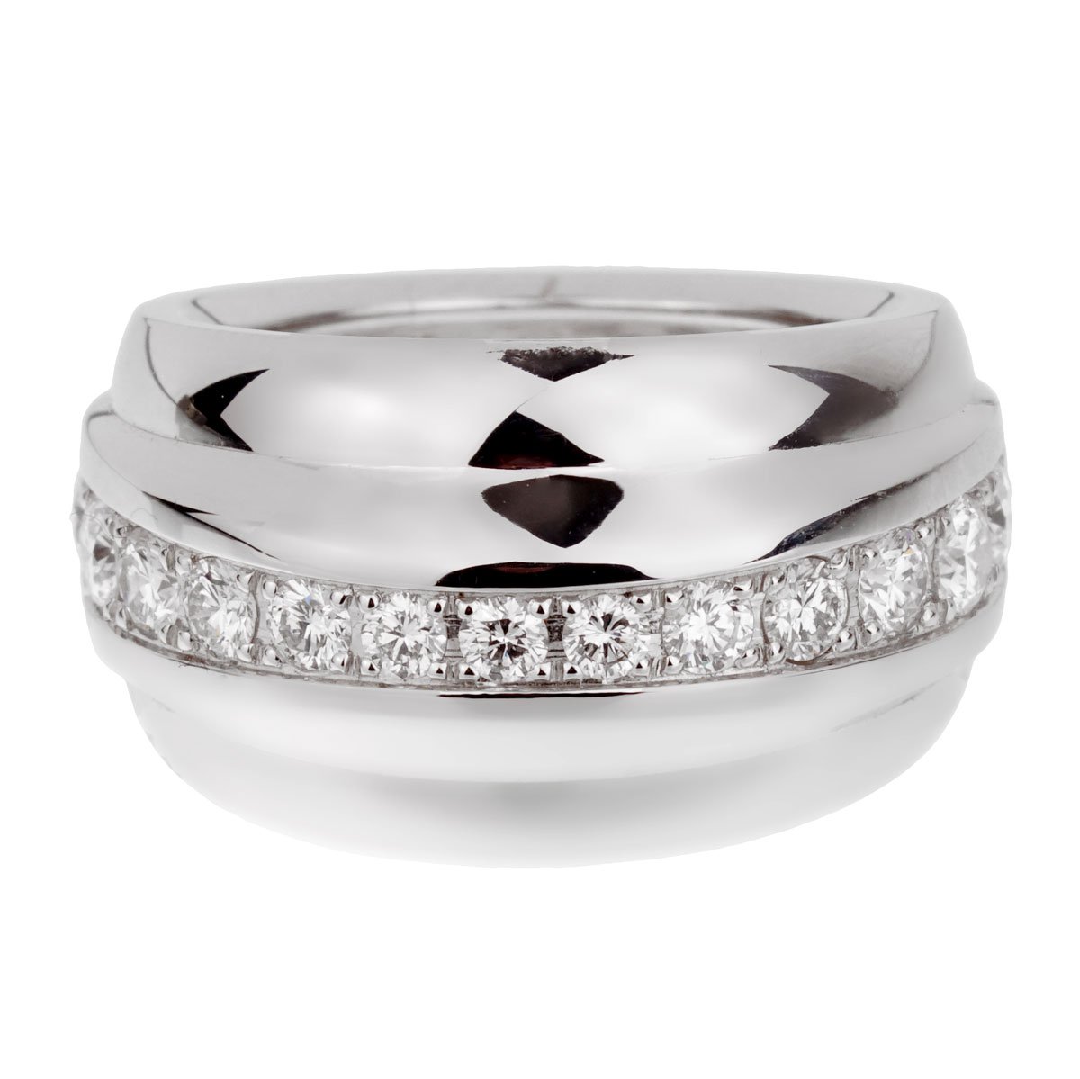Chopard 18kt White Gold Ice Cube Diamond Ring - Fairmined White Gold
