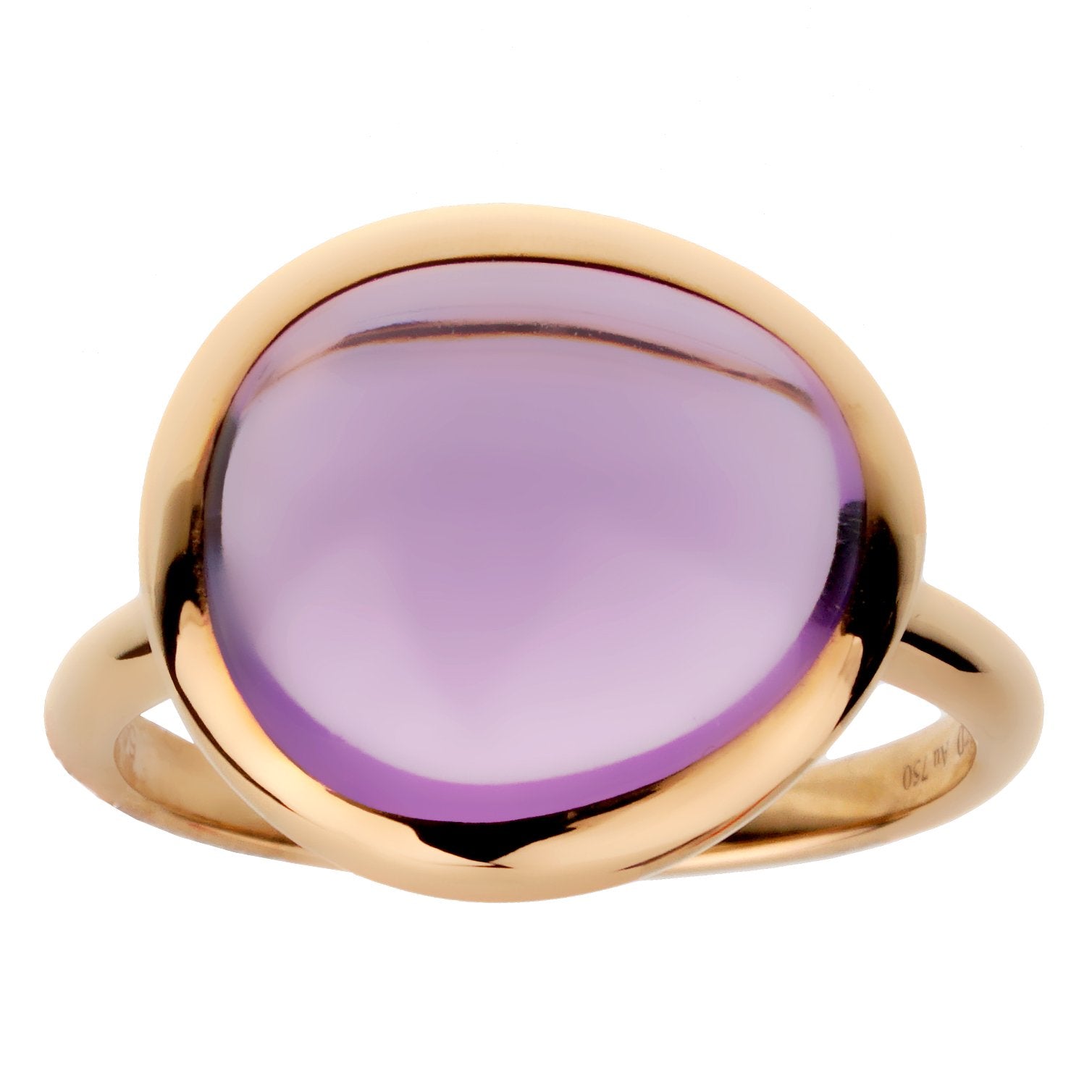 Fred of Paris 7ct Amethyst Rose Gold Cocktail Ring Size 5 3/4