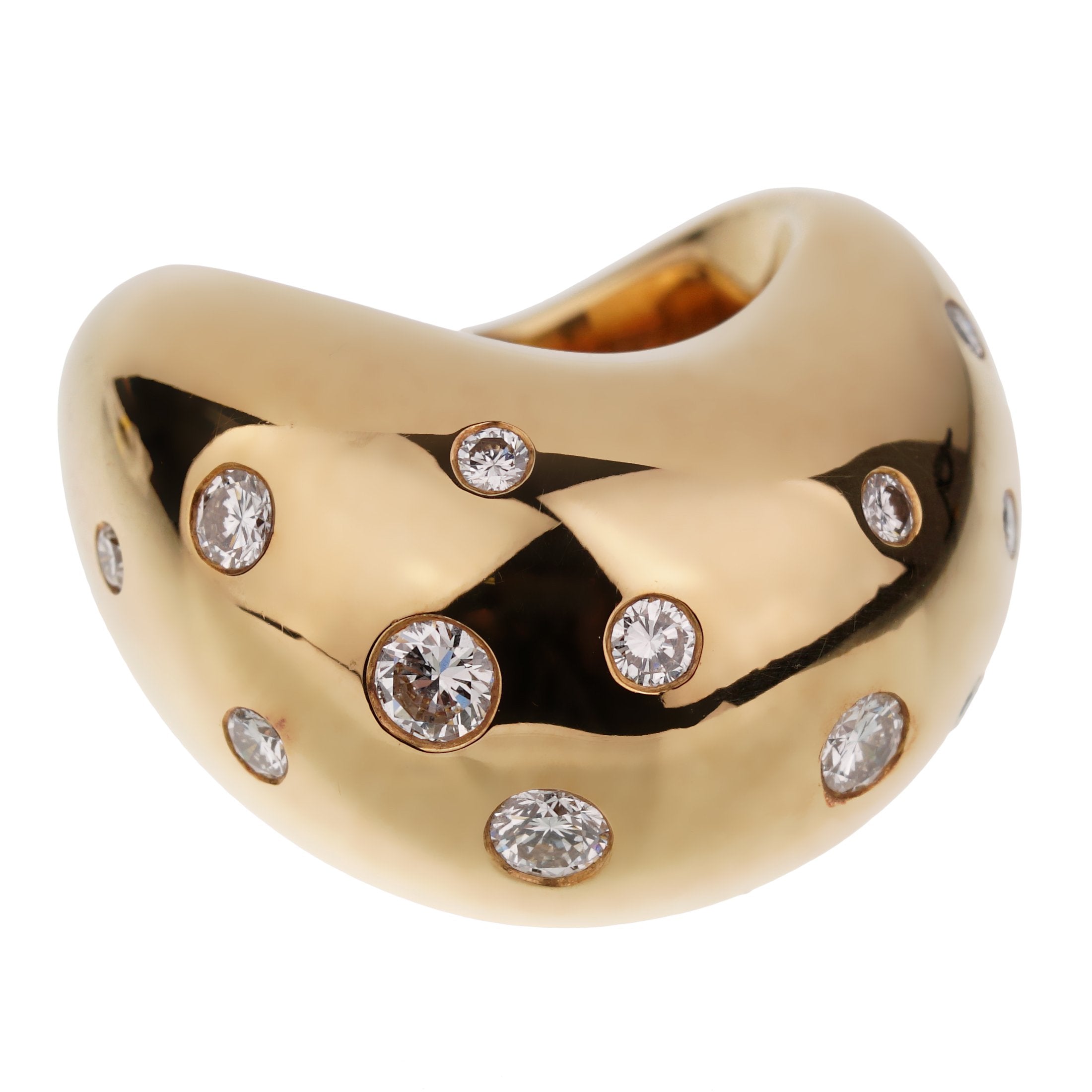 Fred Paris Diamond Yellow Gold Fred of Paris Triple Arc Band Ring