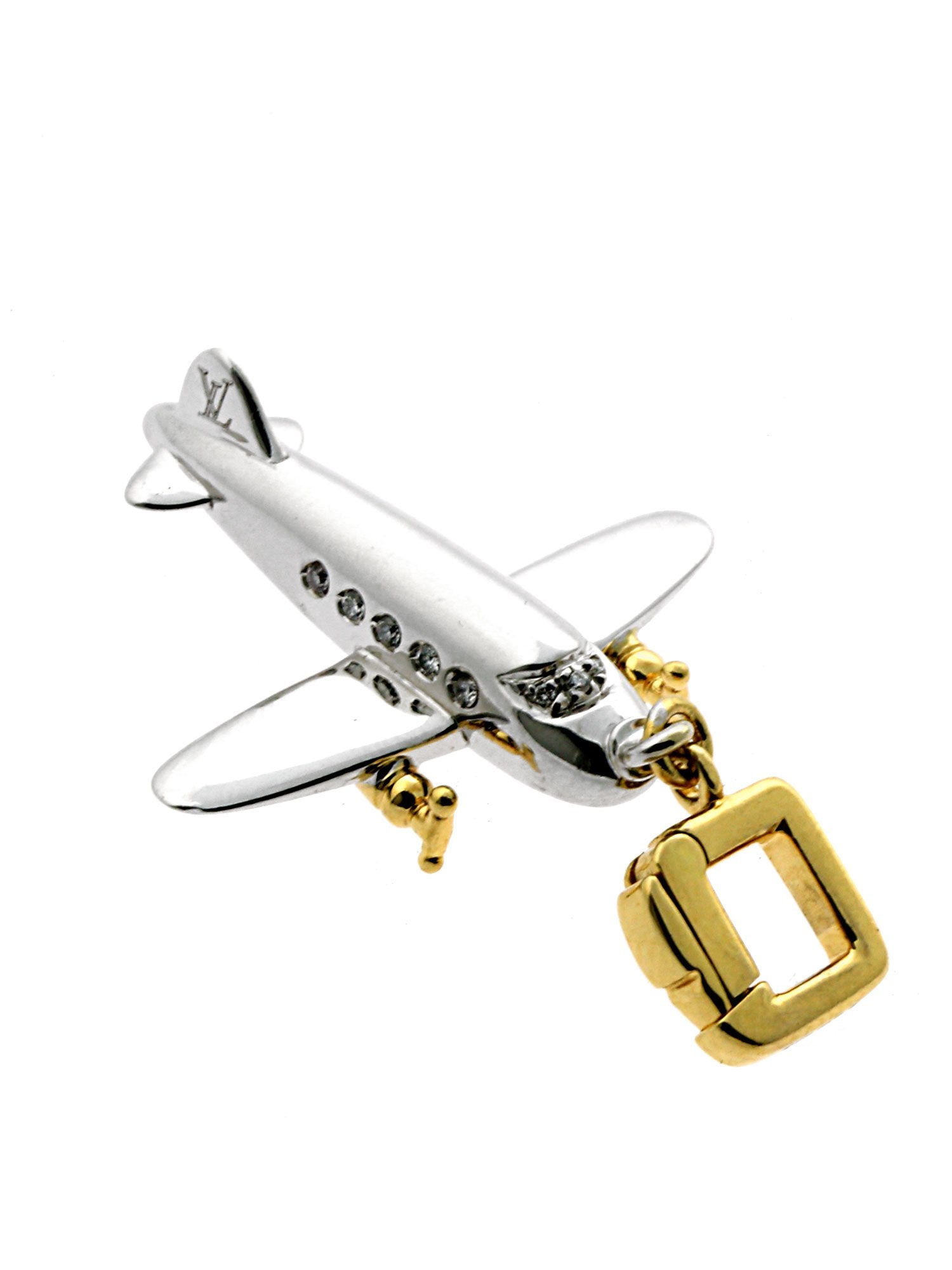 A Diamond and Gold Airplane Charm Pendant, Louis Vuitton « Dupuis Fine  Jewellery Auctioneers