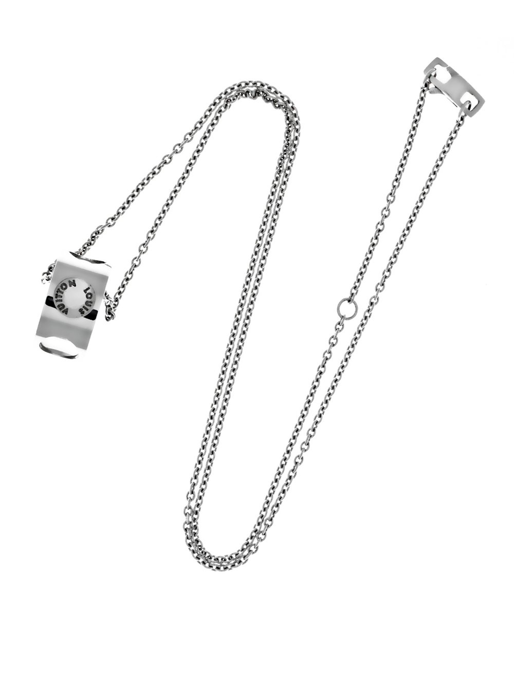 Empreinte Chain Bracelet, White Gold And Diamonds - Luxury Silver