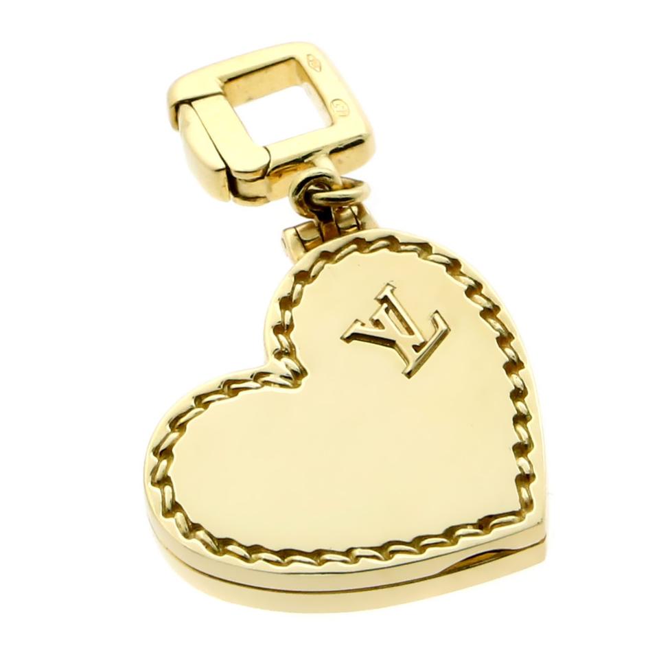 Authentic Gold Louis Vuitton Heart Charm- Gold LV Logo-18K Gold Filled –  Luv Authentic Designers