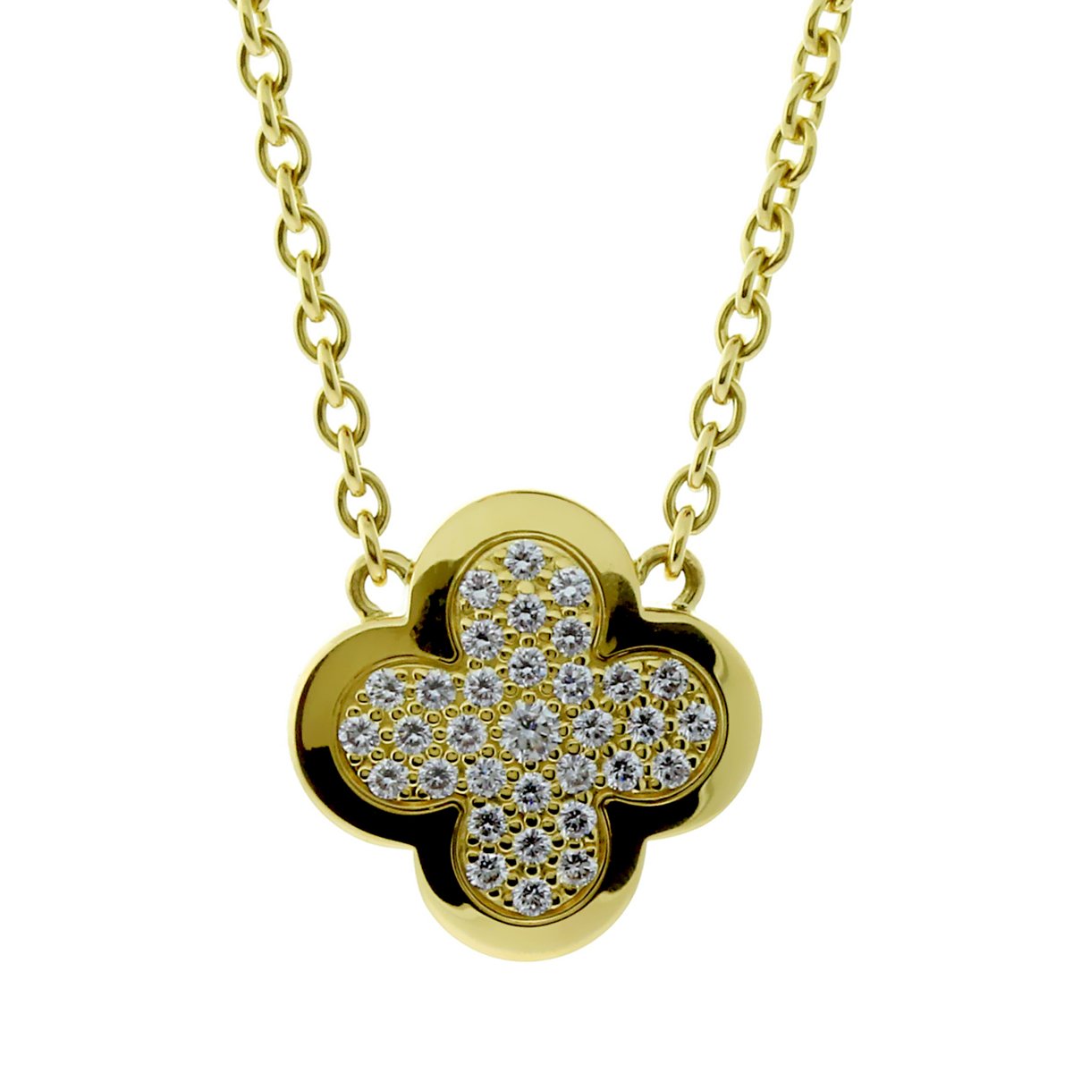 Van Cleef & Arpels Pure Alhambra Yellow Gold Necklace