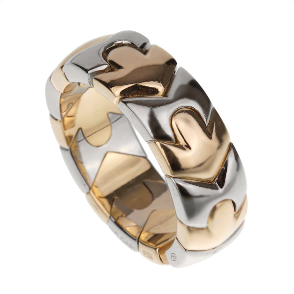 Bvlgari Alveare White & Yellow Gold Vintage Band Ring