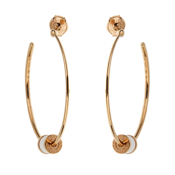 Bvlgari B.zero1 Ceramic Rose Gold Hoop Earrings 0003553