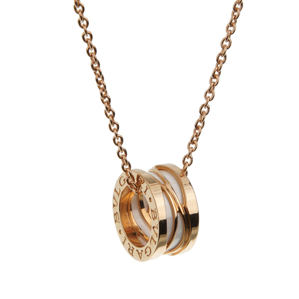 Bvlgari B.zero1 Legends Ceramic Rose Gold Pendant Necklace