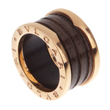 Bvlgari B.zero1 Marble Ceramic Rose Gold Band Ring 0003541