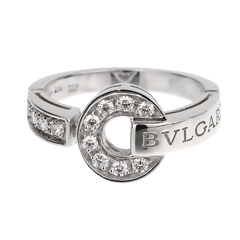 Bvlgari Bvlgari 18k White Gold Diamond Cocktail Ring 0003600