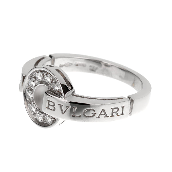 Bvlgari Bvlgari 18k White Gold Diamond Cocktail Ring 0003600