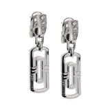 Bvlgari Parentesi Diamond 18k White Gold Drop Earrings