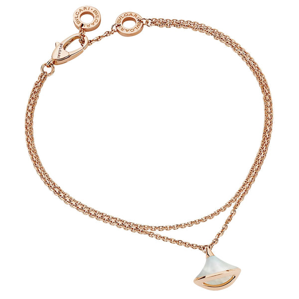 Bvlgari Divas Dream Rose Gold Mother of Pearl Charm Bracelet 0003534