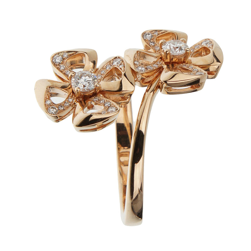 Bvlgari Fiorever Rose Gold Diamond Cocktail Ring 0003538