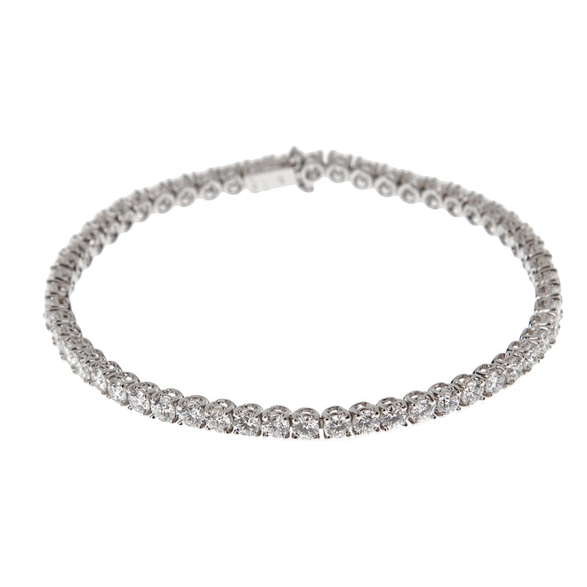 Bvlgari Griffe 6ct Diamond 18k White Gold Tennis Bracelet 0003622