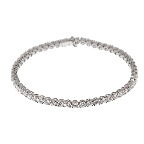 Bvlgari Griffe 6ct Diamond 18k White Gold Tennis Bracelet