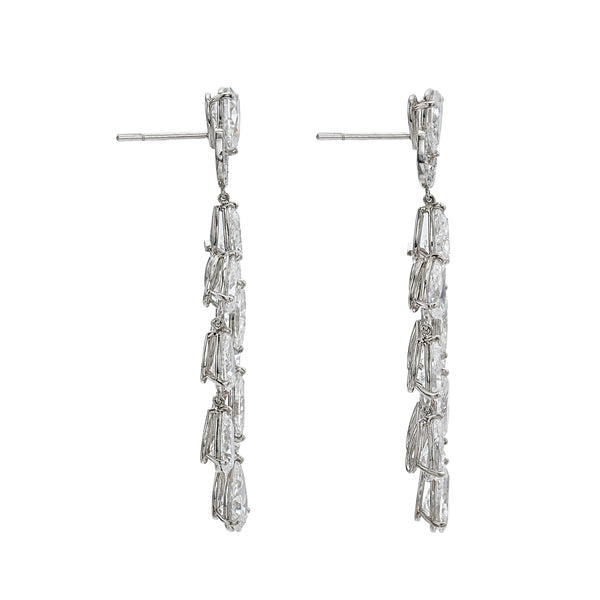 Bvlgari Platinum Diamond Chandelier Drop Earrings