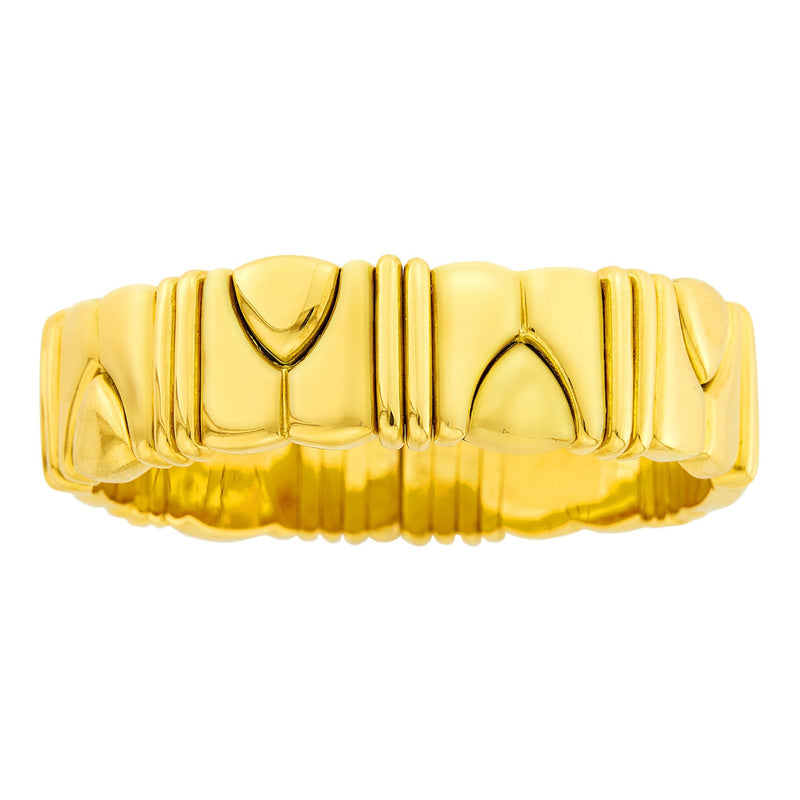 Bvlgari Vintage Yellow Gold Cuff Bangle Bracelet