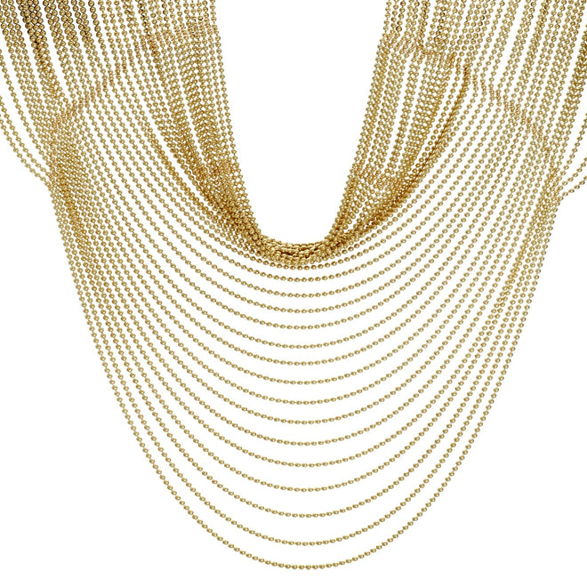 Cartier Draperie Yellow Gold Beaded Vintage Necklace 0003525