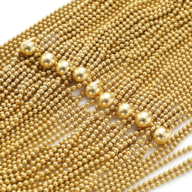 Cartier Draperie Yellow Gold Beaded Vintage Necklace 0003525