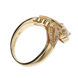 Graff Vintage 18k Yellow Gold Diamond Cocktail Ring 1980s