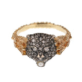 Gucci Feline Diamond 18k Yellow Gold Cocktail Ring 0003614