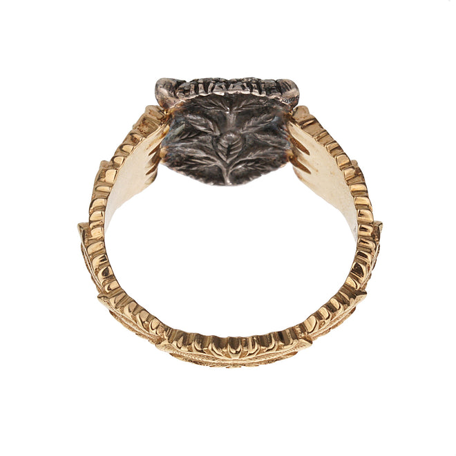 Gucci Feline Diamond 18k Yellow Gold Cocktail Ring 0003614