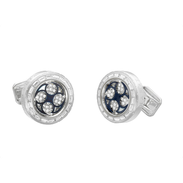 Harry Winston Ocean Diamond 18k White Gold Cufflinks