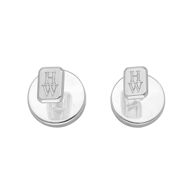 Harry Winston Ocean Diamond 18k White Gold Cufflinks