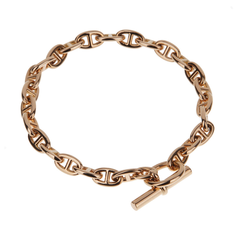 Hermes Chaine d'Ancre Rose Gold Chain Link Bracelet 0003611