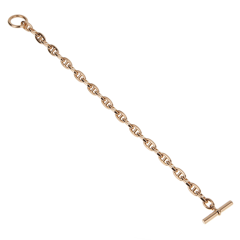 Hermes Chaine d'Ancre Rose Gold Chain Link Bracelet 0003611