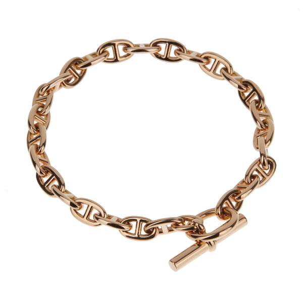 Hermes Chaine d'Ancre Rose Gold Chain Link Bracelet