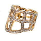 Hermes Niloticus Ombre Diamond Rose Gold Cocktail Ring 0003522