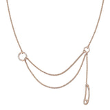 Hermes Punk Rose Gold Lariat Chain Necklace 0003523