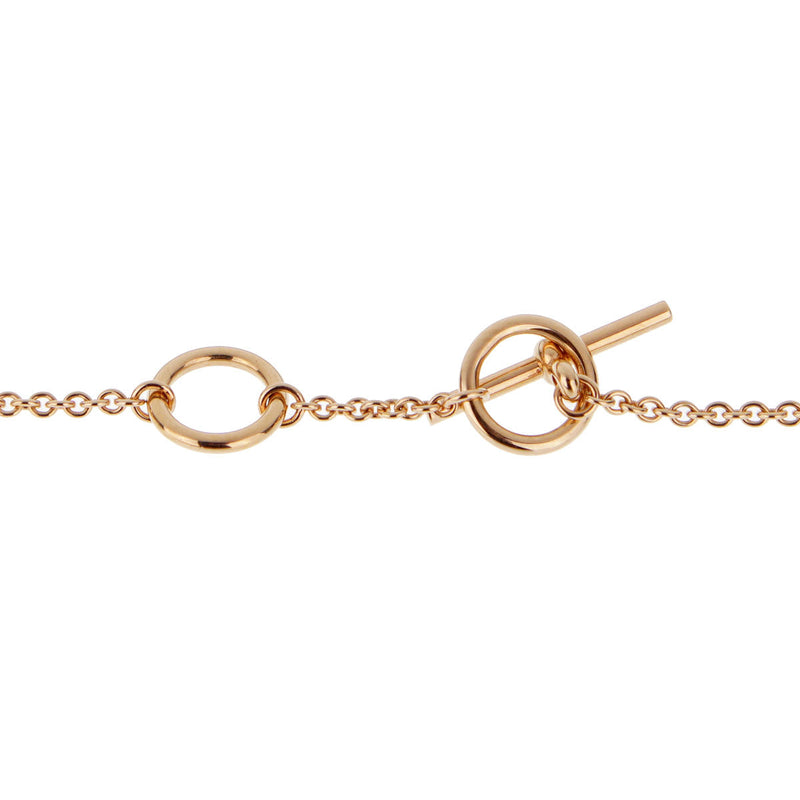 Hermes Punk Rose Gold Lariat Chain Necklace 0003523