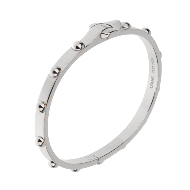 Louis Vuitton Empreinte White Gold Bangle Bracelet 0003607