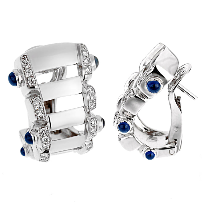 Patek Philippe Twenty-4 White Gold Diamond Sapphire Earrings 0003575