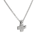 Pomellato 18k White Gold Diamond Cross Pendant Necklace 0003604