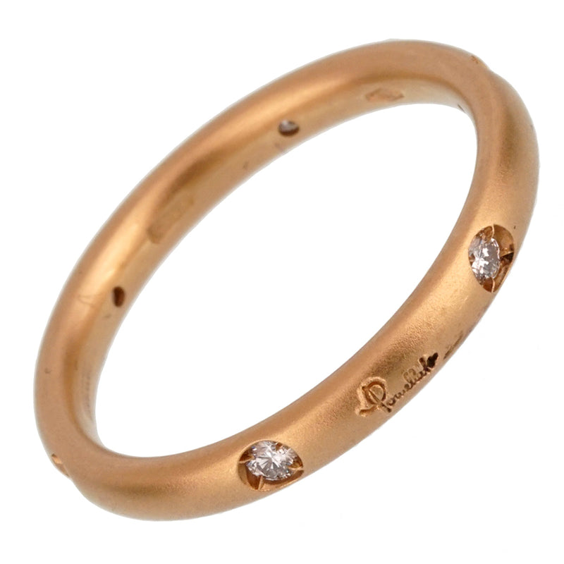 Pomellato Diamond Rose Satin Finished Gold Band Ring Sz 5 1/4 0002364