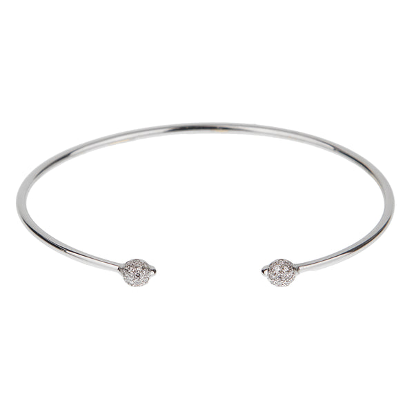 Pomellato M'ama Non M'ama 18k White Gold Diamond Cuff Bracelet