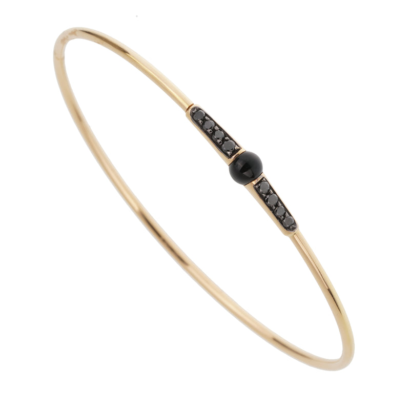 Pomellato M'ama Non M'ama 18k Rose Gold Onyx Diamond Bracelet