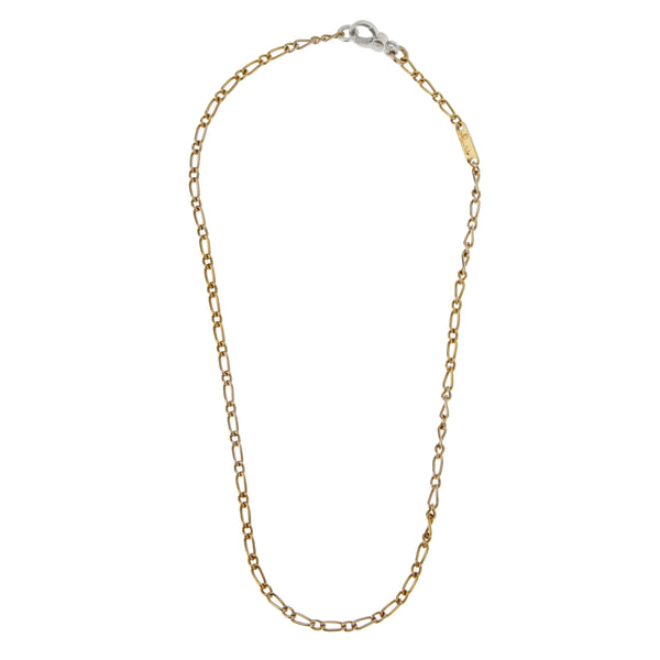 Pomellato Vintage 18k Figaro Yellow Gold Chain Necklace