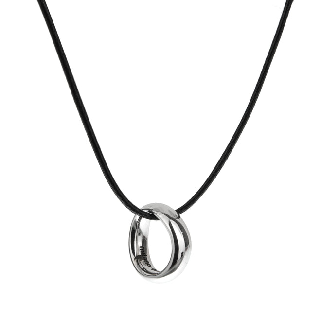 Pomellato Wave White Gold Pendant Leather Necklace 0002248-58