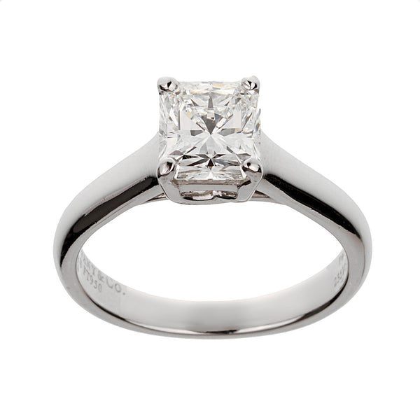 Tiffany & Co Lucida Cut Diamond Platinum Engagement Ring