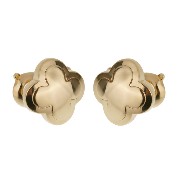 Van Cleef & Arpels Pure Alhambra 18k Yellow Gold Vintage Earrings