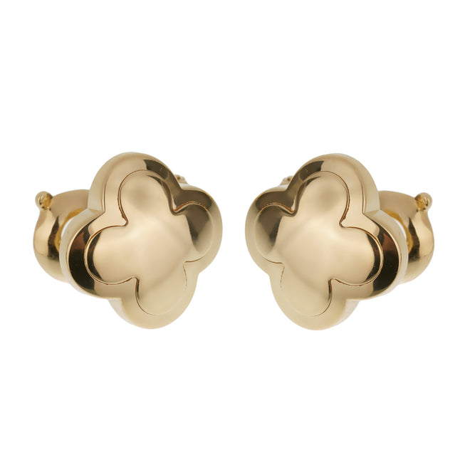 Van Cleef & Arpels Pure Alhambra 18k Yellow Gold Vintage Earrings