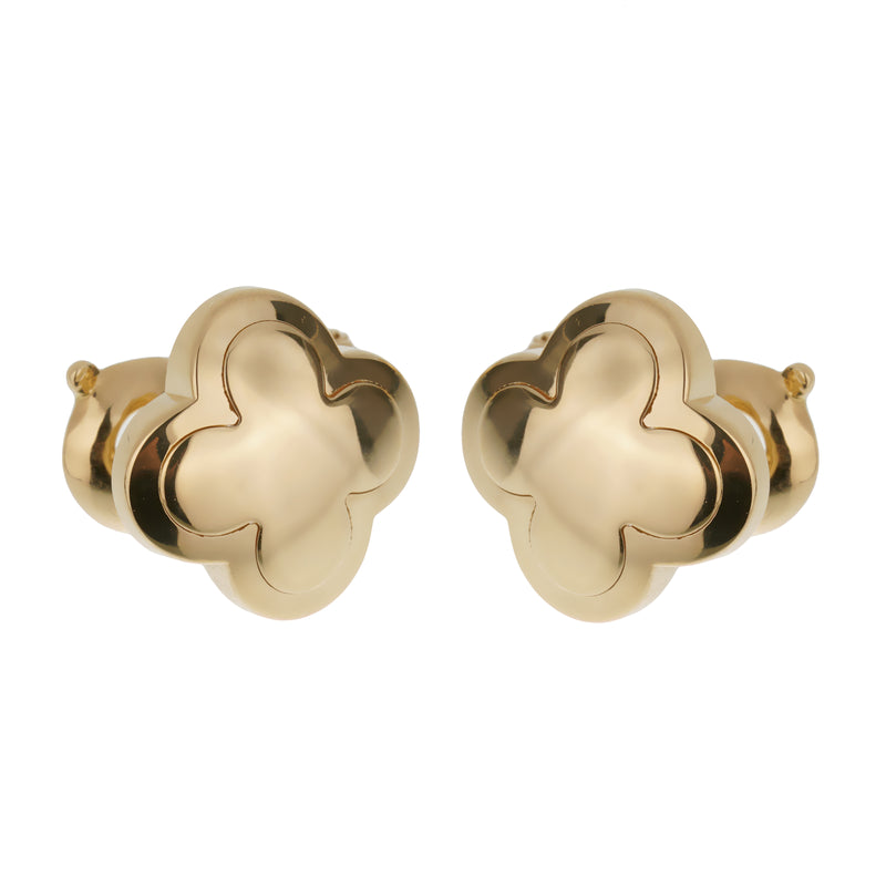 Van Cleef & Arpels Pure Alhambra 18k Yellow Gold Vintage Earrings