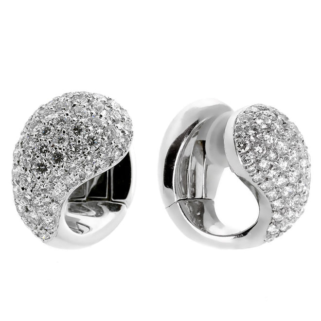 Cartier Diamond Pave Huggy Earrings CRT10012